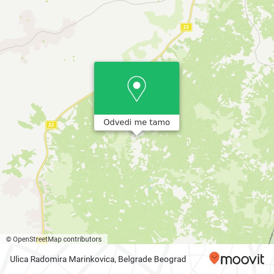 Ulica Radomira Marinkovica mapa