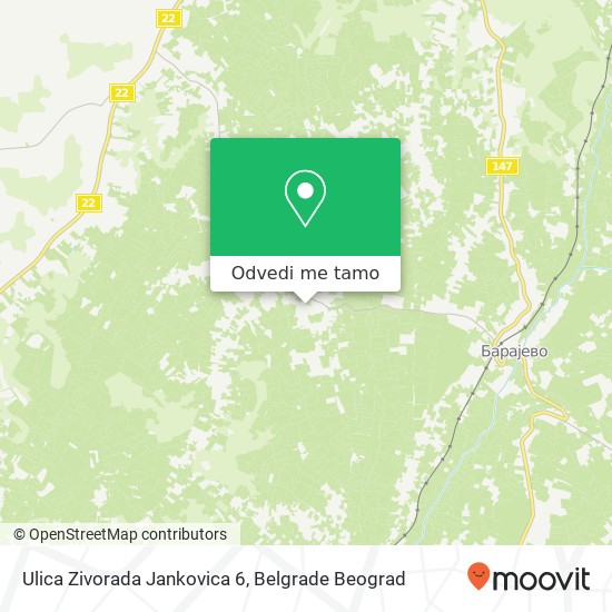 Ulica Zivorada Jankovica 6 mapa