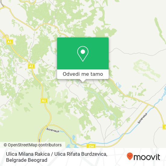 Ulica Milana Rakica / Ulica Rifata Burdzevica mapa