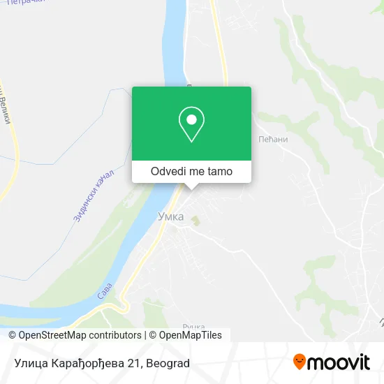 Улица Карађорђева 21 mapa