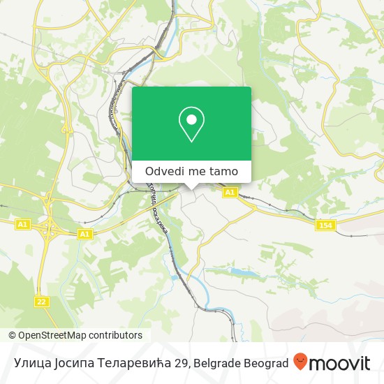 Улица Јосипа Теларевића 29 mapa