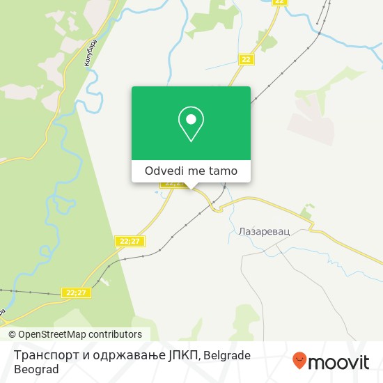 Транспорт и одржавање ЈПКП mapa