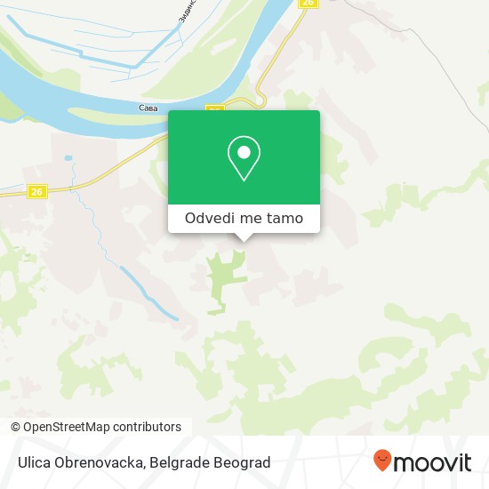 Ulica Obrenovacka mapa