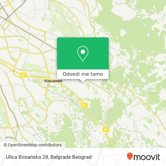 Ulica Bosanska 28 mapa