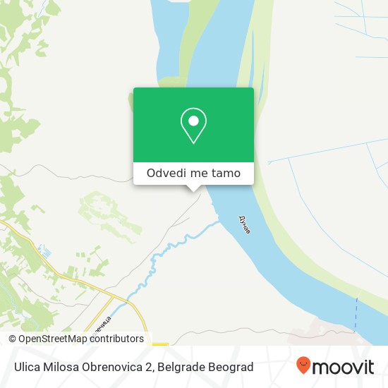 Ulica Milosa Obrenovica 2 mapa