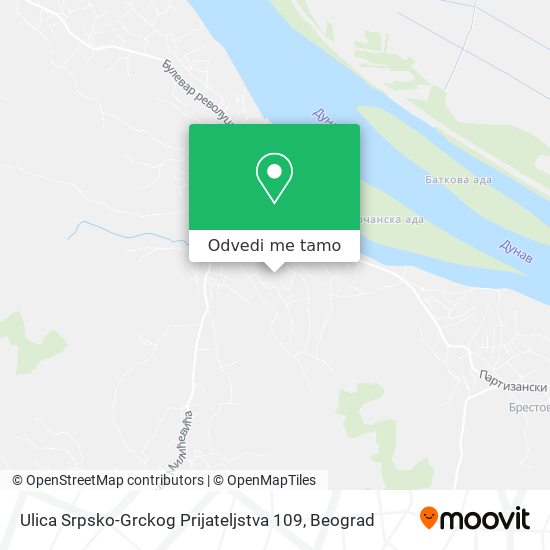 Ulica Srpsko-Grckog Prijateljstva 109 mapa