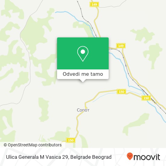 Ulica Generala M Vasica 29 mapa