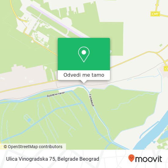 Ulica Vinogradska 75 mapa