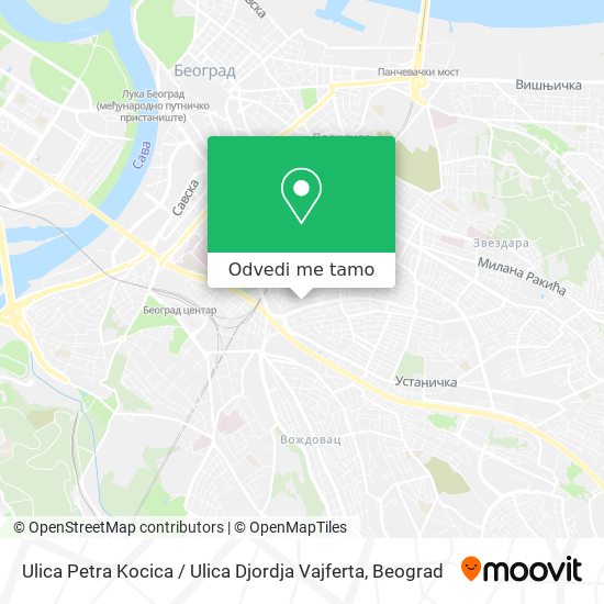 Ulica Petra Kocica / Ulica Djordja Vajferta mapa