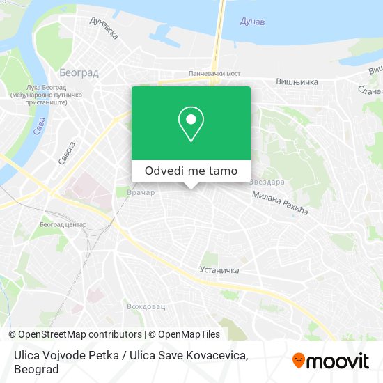 Ulica Vojvode Petka / Ulica Save Kovacevica mapa