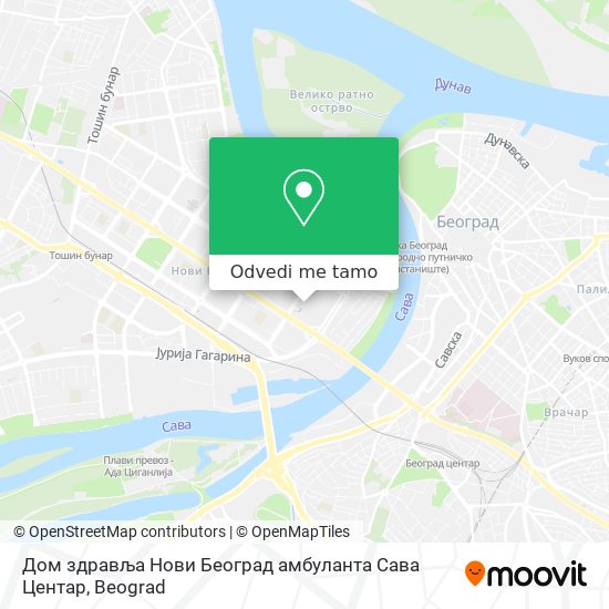 Дом здравља Нови Београд амбуланта Сава Центар mapa