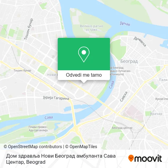 Дом здравља Нови Београд амбуланта Сава Центар mapa