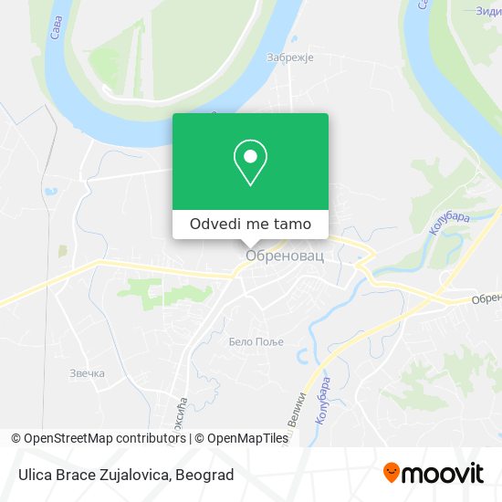 Ulica Brace Zujalovica mapa