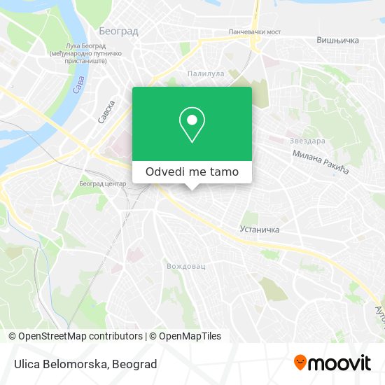 Ulica Belomorska mapa