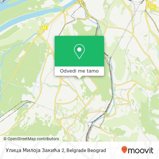 Улица Милоја Закића 2 mapa