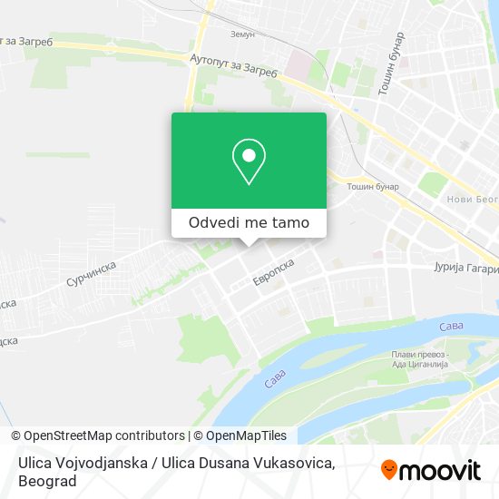 Ulica Vojvodjanska / Ulica Dusana Vukasovica mapa