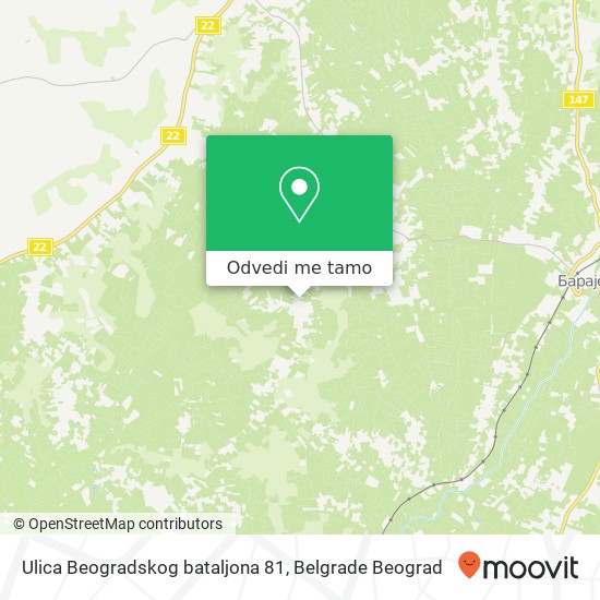 Ulica Beogradskog bataljona 81 mapa