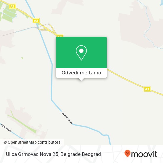 Ulica Grmovac Nova 25 mapa