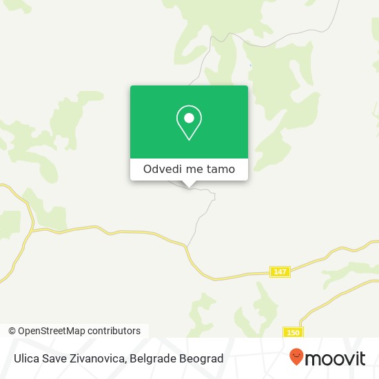 Ulica Save Zivanovica mapa