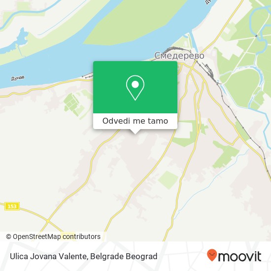 Ulica Jovana Valente mapa