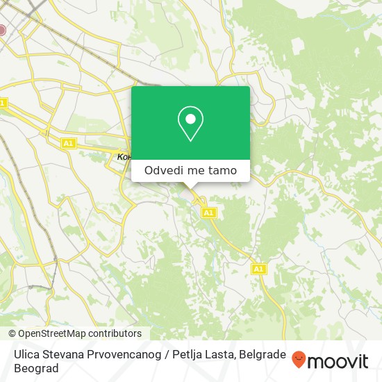 Ulica Stevana Prvovencanog / Petlja Lasta mapa