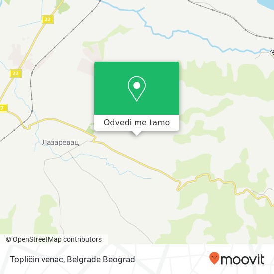 Topličin venac mapa