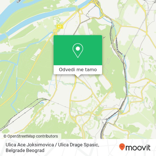 Ulica Ace Joksimovica / Ulica Drage Spasic mapa