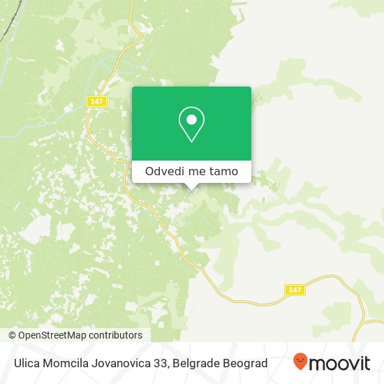 Ulica Momcila Jovanovica 33 mapa