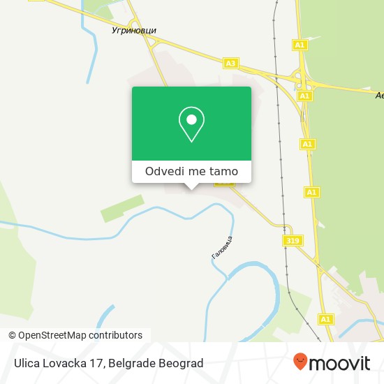 Ulica Lovacka 17 mapa