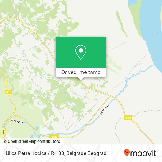 Ulica Petra Kocica / R-100 mapa