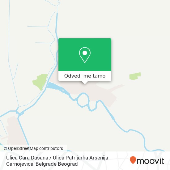 Ulica Cara Dusana / Ulica Patrijarha Arsenija Carnojevica mapa