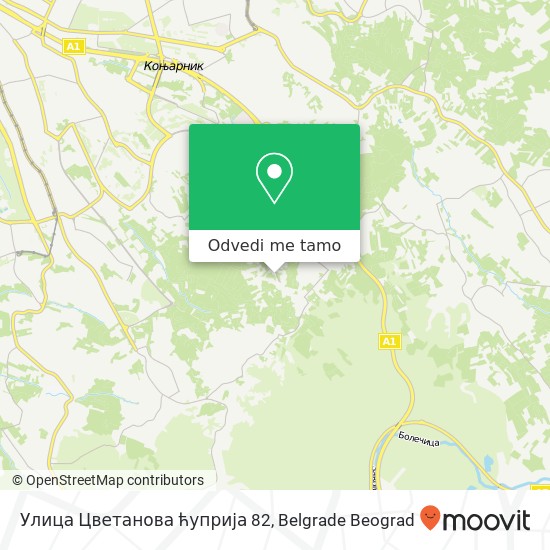 Улица Цветанова ћуприја 82 mapa