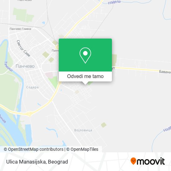 Ulica Manasijska mapa