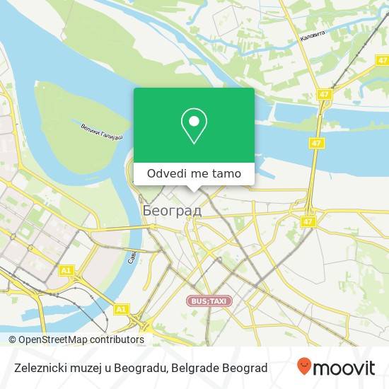 Zeleznicki muzej u Beogradu mapa