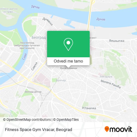 Fitness Space Gym Vracar mapa