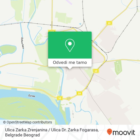 Ulica Zarka Zrenjanina / Ulica Dr. Zarka Fogarasa mapa