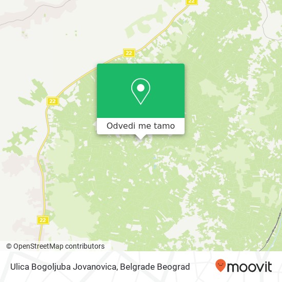 Ulica Bogoljuba Jovanovica mapa