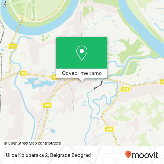 Ulica Kolubarska 2 mapa