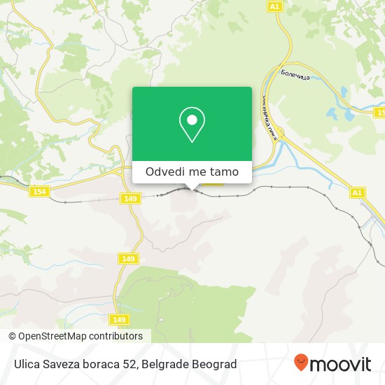 Ulica Saveza boraca 52 mapa