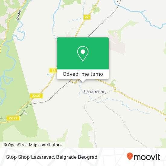 Stop Shop Lazarevac mapa