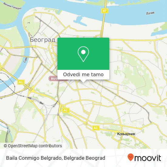 Baila Conmigo Belgrado mapa