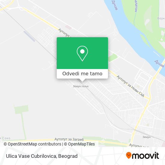 Ulica Vase Cubrilovica mapa