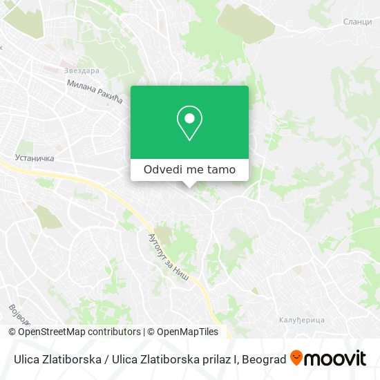 Ulica Zlatiborska / Ulica Zlatiborska prilaz I mapa