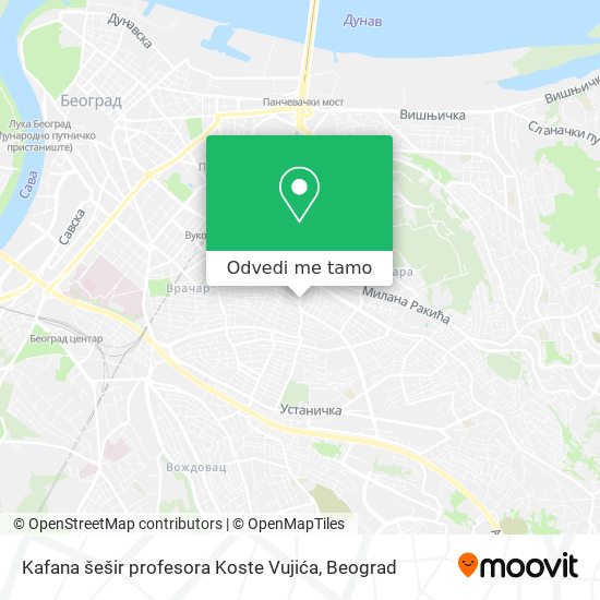 Kafana šešir profesora Koste Vujića mapa