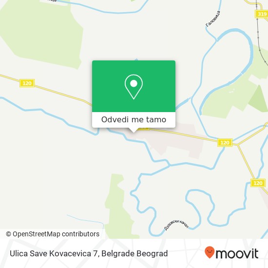 Ulica Save Kovacevica 7 mapa