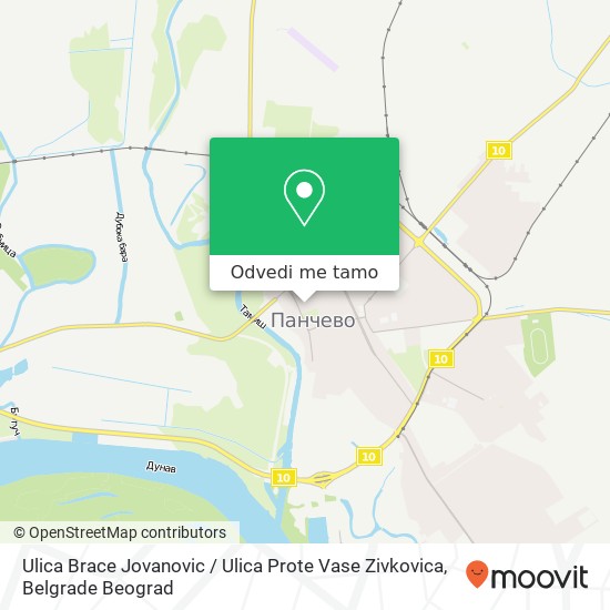 Ulica Brace Jovanovic / Ulica Prote Vase Zivkovica mapa