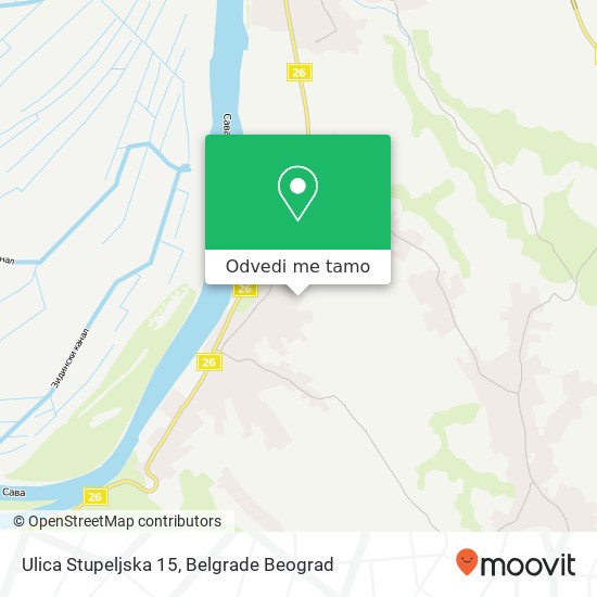 Ulica Stupeljska 15 mapa