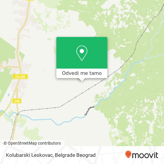 Kolubarski Leskovac mapa