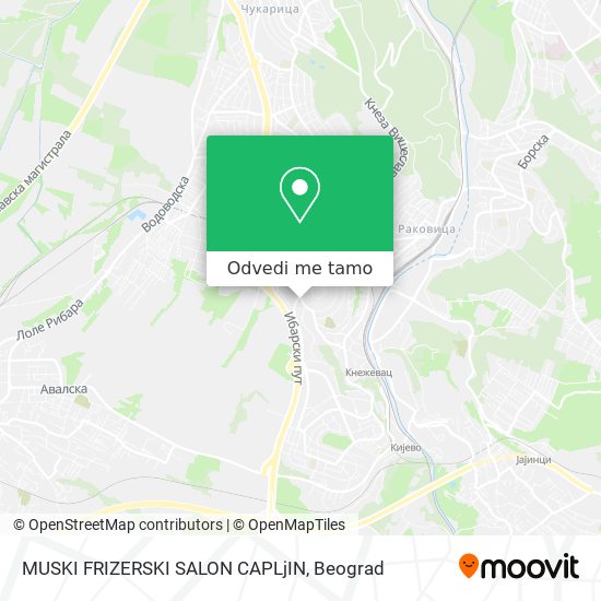 MUSKI FRIZERSKI SALON CAPLjIN mapa