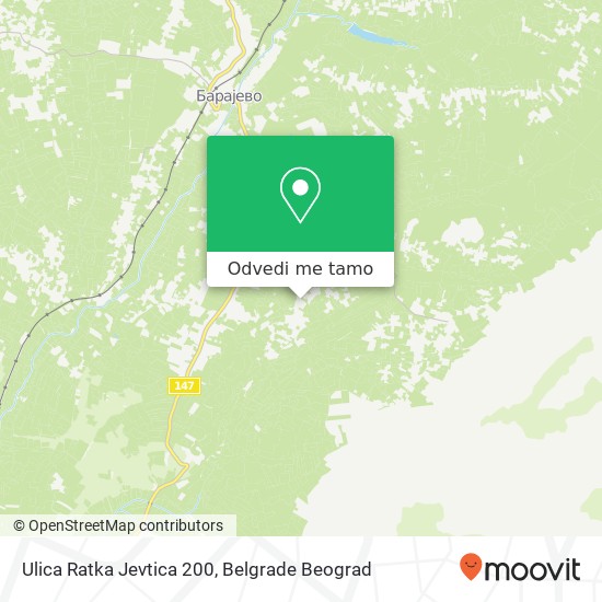 Ulica Ratka Jevtica 200 mapa